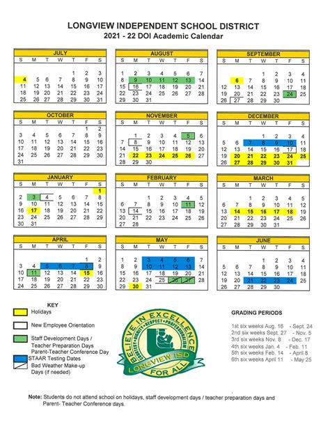 Longview Isd Calendar